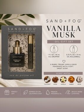 SAND+FOG Vanilla Musk Oil Set